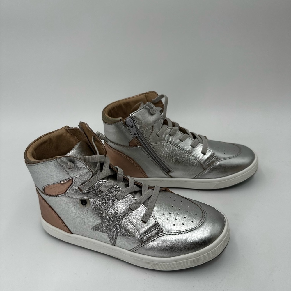 Old Soles Kids Silver High-Top Sneakers - Picture 2 of 5